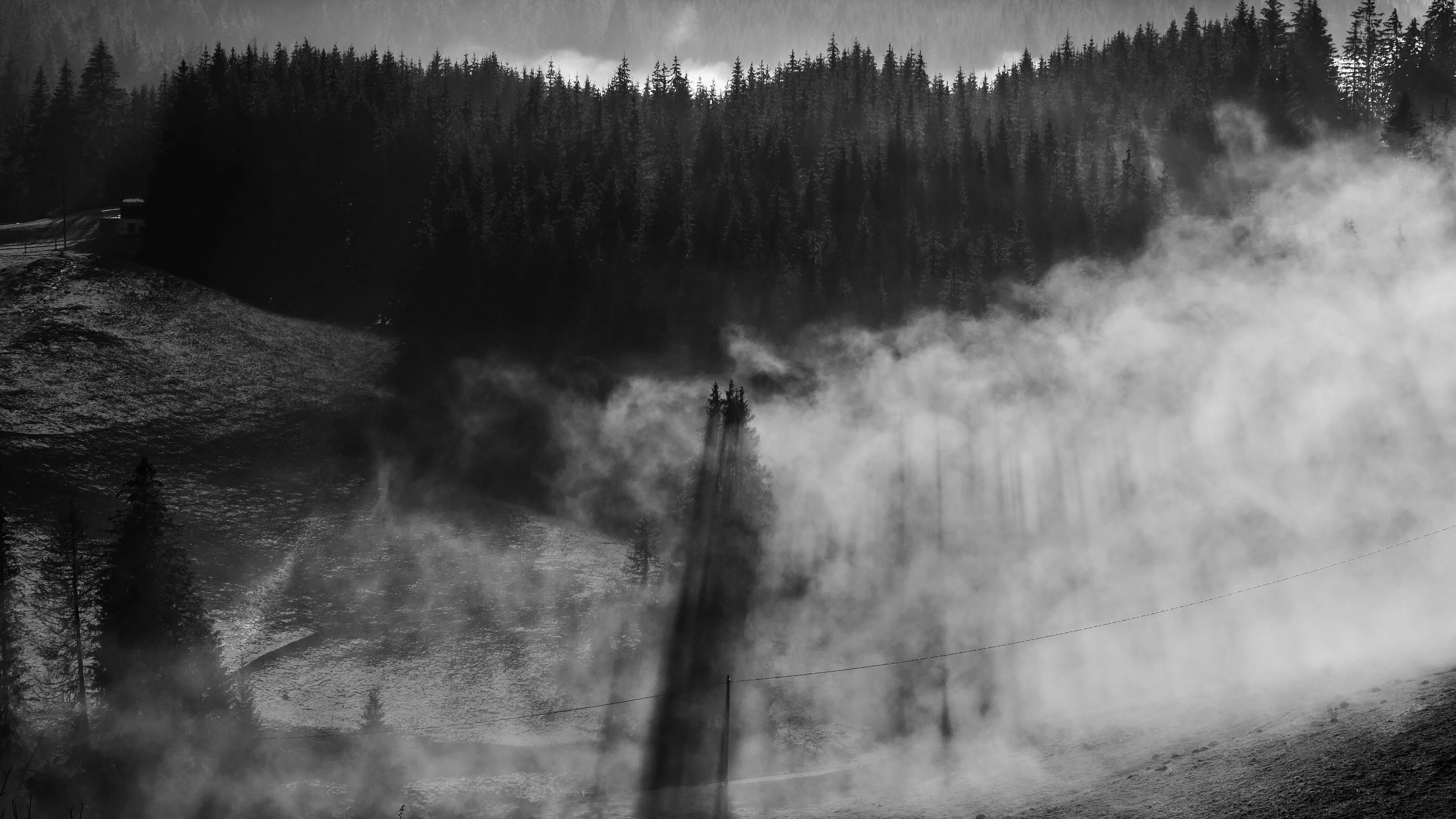 Vue panoramique du chalet Les Augets sur le plateau des Glières, Thorens-Glières, Haute-Savoie